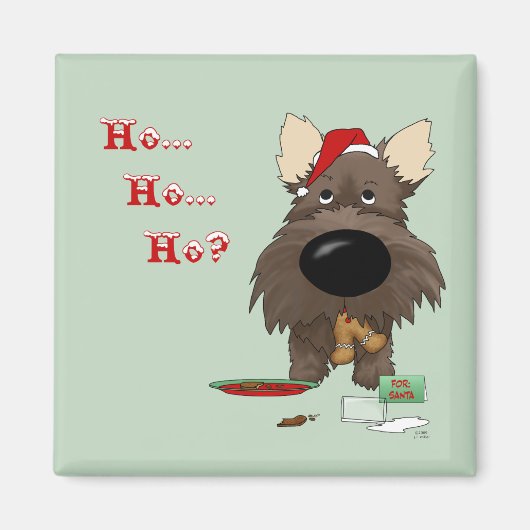 Aimant Cairn Terrier Christmas (Devant)