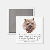 Aimant Cairn Terrier de Souvenir - Mâle (Recto/Verso)