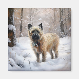Aimant Cairn Terrier Laissez tomber la neige Noël