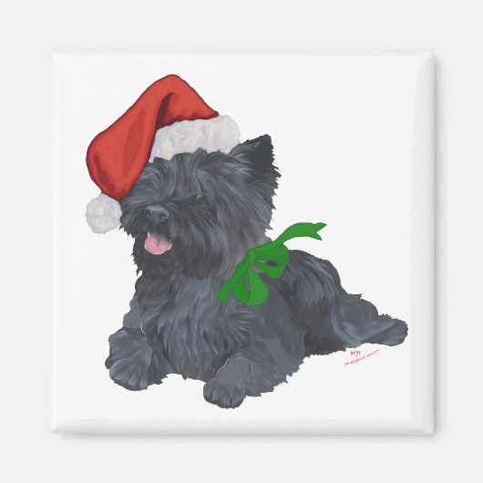 Aimant Cairn Terrier Noël (Devant)