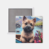 Aimant Cairn Terrier sur une pagaie : Une aventure Pittor (Recto/Verso)