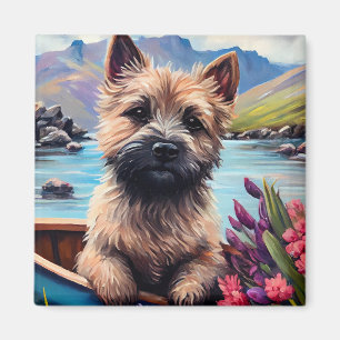 Aimant Cairn Terrier sur une pagaie : Une aventure Pittor