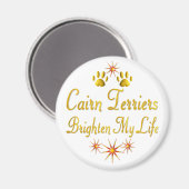 Aimant Cairn Terriers égayent ma vie (Recto/Verso)
