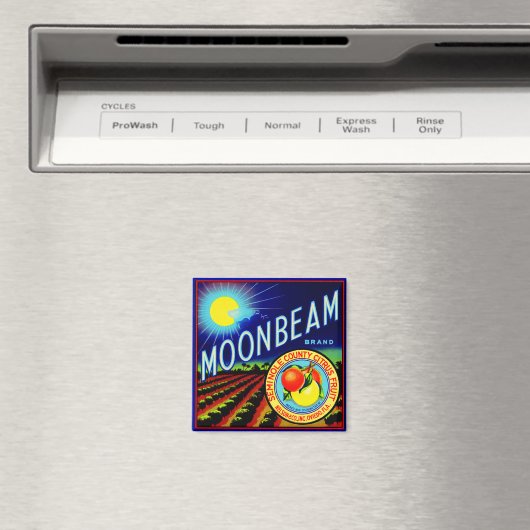 Aimant Caisses de fruits des années 1940 étiquette Moonbe (In Situ (Lave-vaisselle))