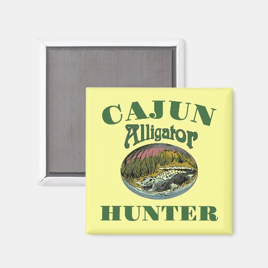 Aimant Cajun Alligator Hunter (Recto/Verso)
