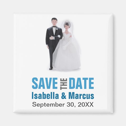 Aimant Cake Topper Enregistrer l'aimant Date (Devant)