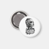 Aimant Calavera monochrome (Recto/Verso)