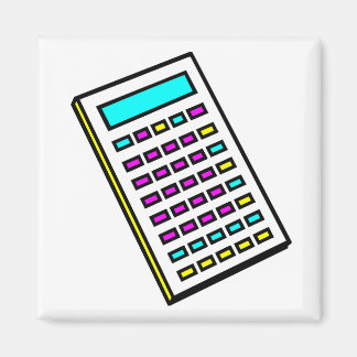 Aimant Calculatrice CMYK Graphique Rétro