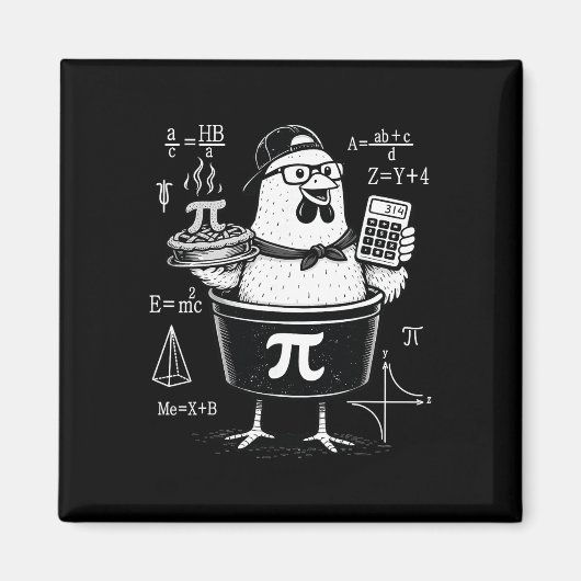 Aimant Calculatrice drôle de professeur de mathématiques (Devant)