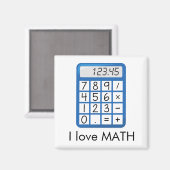 Aimant Calculatrice I love Math (Recto/Verso)