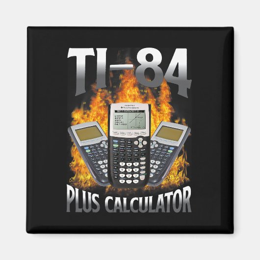 Aimant Calculatrice Ti-84 Plus Prof de maths drôle (Devant)