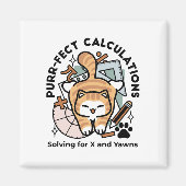 Aimant Calculs Parfaits – Création de chat de maths drôle (Devant)