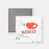 Aimant Calendrier de l'aimant des coeurs (Recto/Verso)