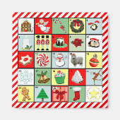 Aimant Calendrier de Noël (Devant)