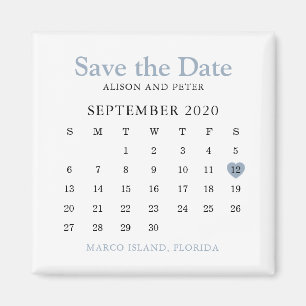 Aimant Calendrier Mariage Enregistrer la date