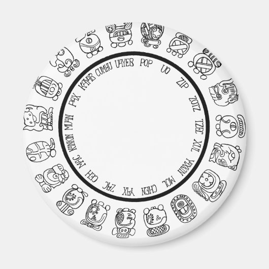 Aimant calendrier maya (Devant)