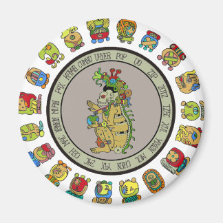Aimant calendrier maya Dieu de la mort