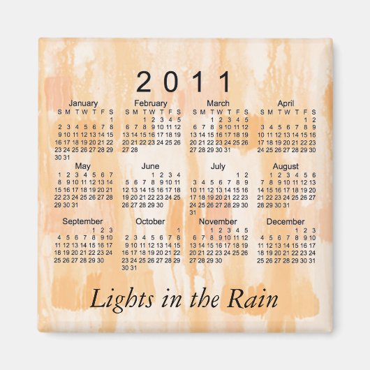 Aimant Calendrier mini abstrait 2011 (Devant)