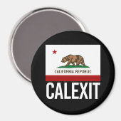 Aimant Calexit - California Exit Drapeau blanc - - (Recto/Verso)