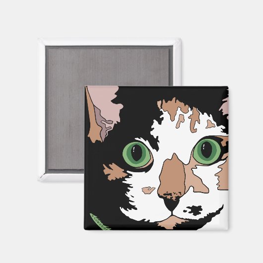 Aimant Calico Cat (Recto/Verso)