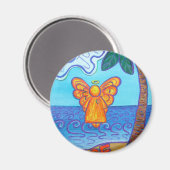 Aimant California Beach Angel (Recto/Verso)
