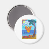 Aimant California Beach Angel (Recto/Verso)