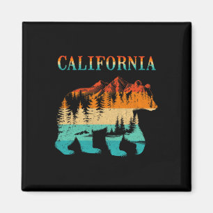 Aimant California Bear Vintage Rétro Nature Randonnée Sou