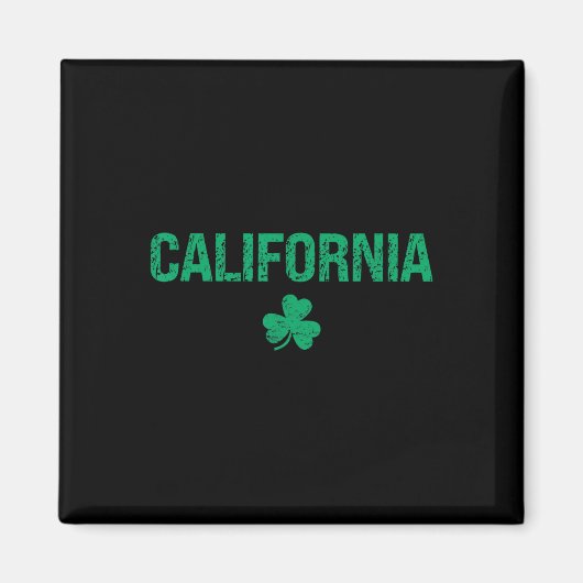 Aimant California Irish Shamrock Saint-Patrick (Devant)
