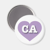Aimant California Lavender Heart - J'aime CA (Recto/Verso)