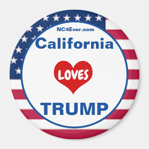 Aimant California LOVE TRUMP Patriotic Fridge
