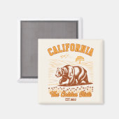 Aimant California Nature Lover Gift – Retro Bear  (Recto/Verso)