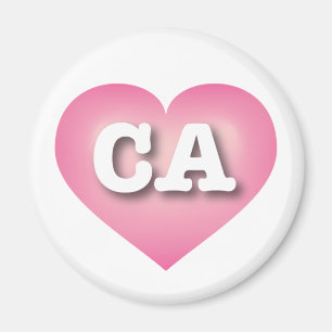 Aimant California Pink Fade Heart - J'aime CA