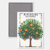 Aimant California Riverside Orange Tree (Recto/Verso)