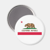 Aimant California State Flag Design (Recto/Verso)