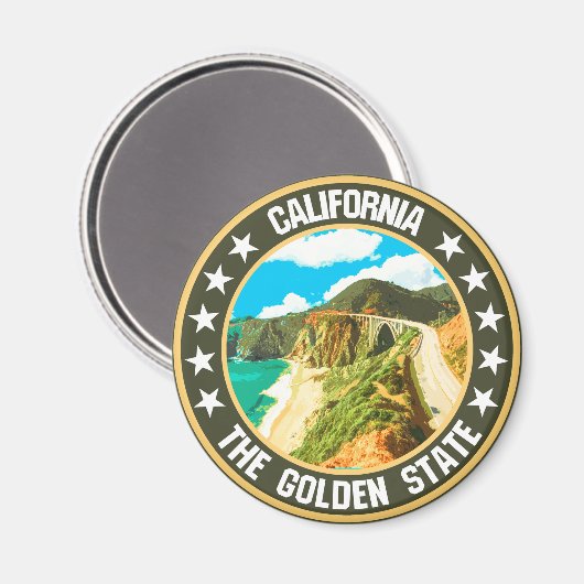 Aimant Californie (Recto/Verso)