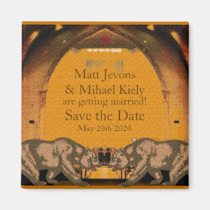 Aimant Californie Ours Grooms Mariage gay Faire-part