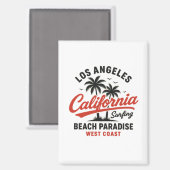 Aimant Californie Surf Los Angeles Beach Paradise West (Recto/Verso)