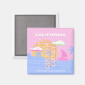 Aimant Californie, Travel Art, Preppy (Recto/Verso)