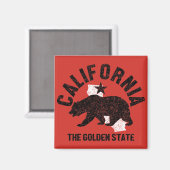 Aimant Californie vintage (Recto/Verso)