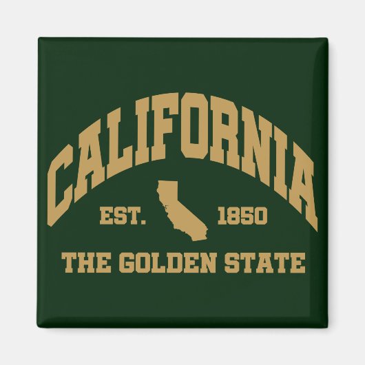 Aimant Californie vintage (Devant)