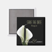 Aimant Calla Lillies Enregistrer l'aimant de date (Recto/Verso)