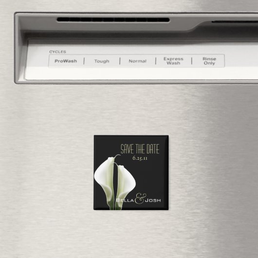 Aimant Calla Lillies Enregistrer l'aimant de date (In Situ (Lave-vaisselle))