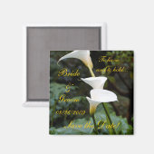 Aimant Calla Lily Sauvez la Date ! (Recto/Verso)