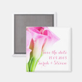 Aimant Calla rose de printemps délicat (Recto/Verso)