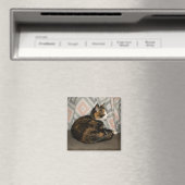 Aimant Callie Cat sur Sofa (In Situ (Lave-vaisselle))