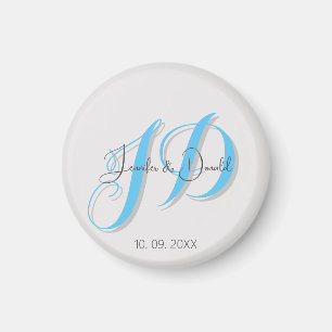 Aimant Calligraphie classique tendance monogramme