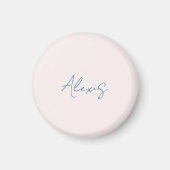 Aimant Calligraphie de nom Script Plain Simple Couleur Pa (Devant)