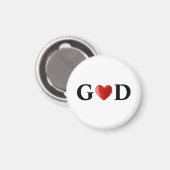 Aimant Calligraphie du coeur de Dieu (Recto/Verso)