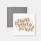 Aimant Calligraphie du message d'anniversaire (Recto/Verso)