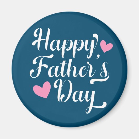Aimant Calligraphie simple de Fête des pères heureuse | M (Devant)